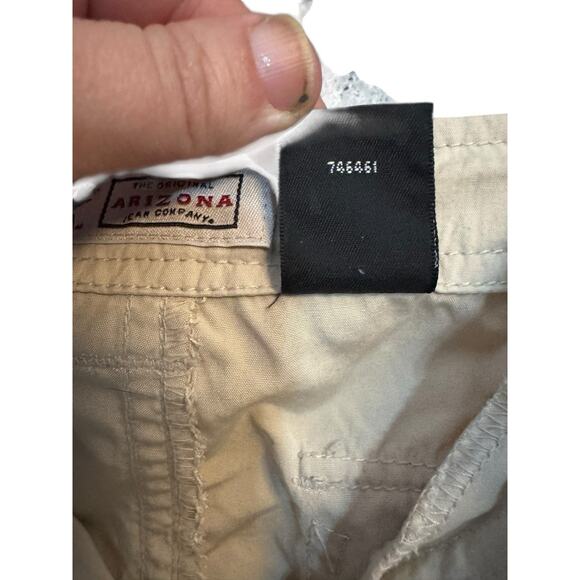 Vintage Y2K Arizona Jeans Embroidered Floral Hummingbird Cargo Pants Size 14 - Picture 7 of 12